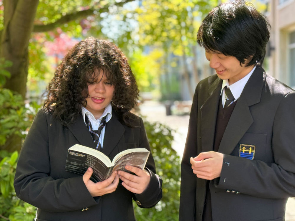 Grade 7 students preparing for the transition to high school at a school in downtown Vancouver