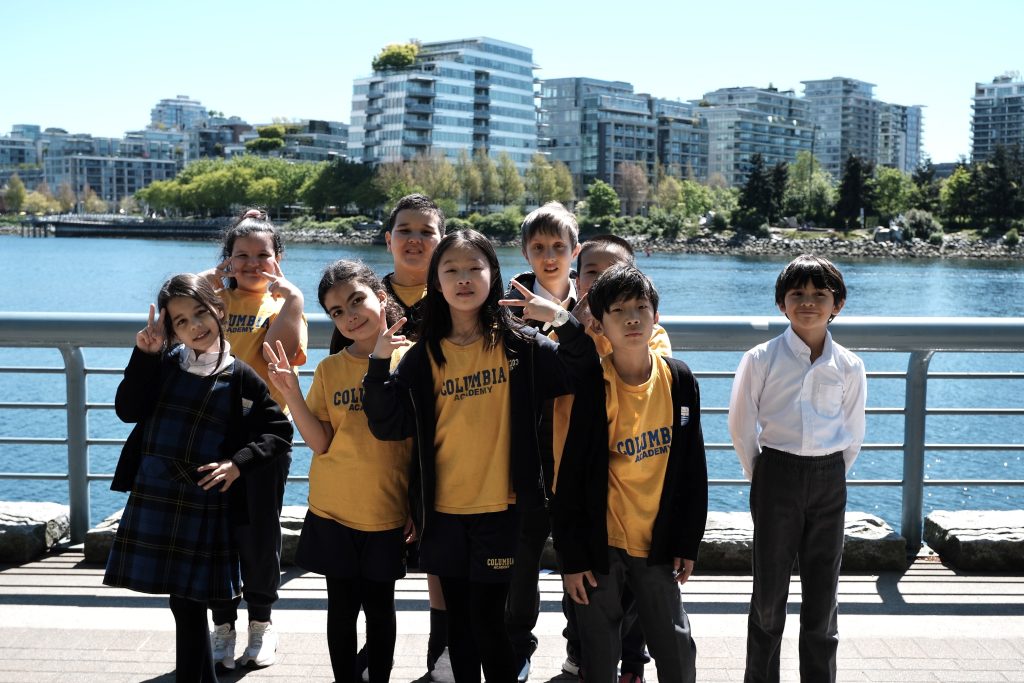 diverse group of elementary school students at Columbia Academy private school Yaletown Vancouver K-7 program